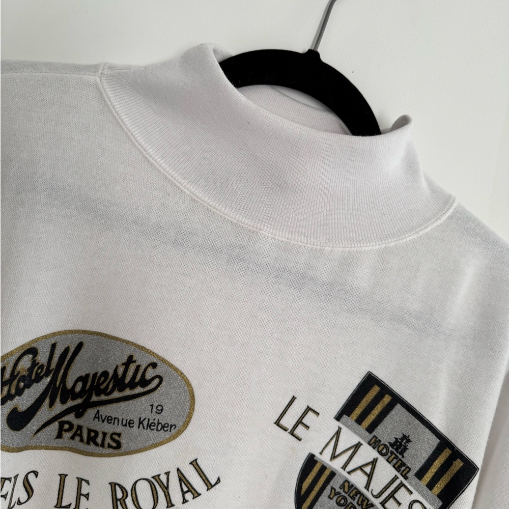 Forenza Vintage White Graphic Turtleneck Sweater - Picture 8 of 12
